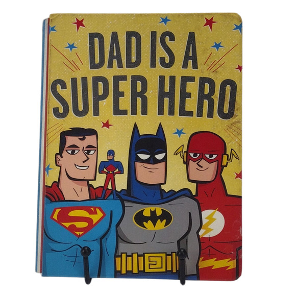 Hallmark Father's Day BOOK “Dad is a SUPER Hero" Batman DC Comics Superman Flash - Picture 1 of 7